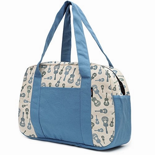 Women'S Classic Acoustic Guitars Music Printed Canvas Duffel Travel Bags Was_19