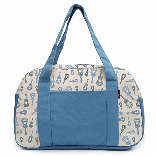 Women'S Classic Acoustic Guitars Music Printed Canvas Duffel Travel Bags Was_19