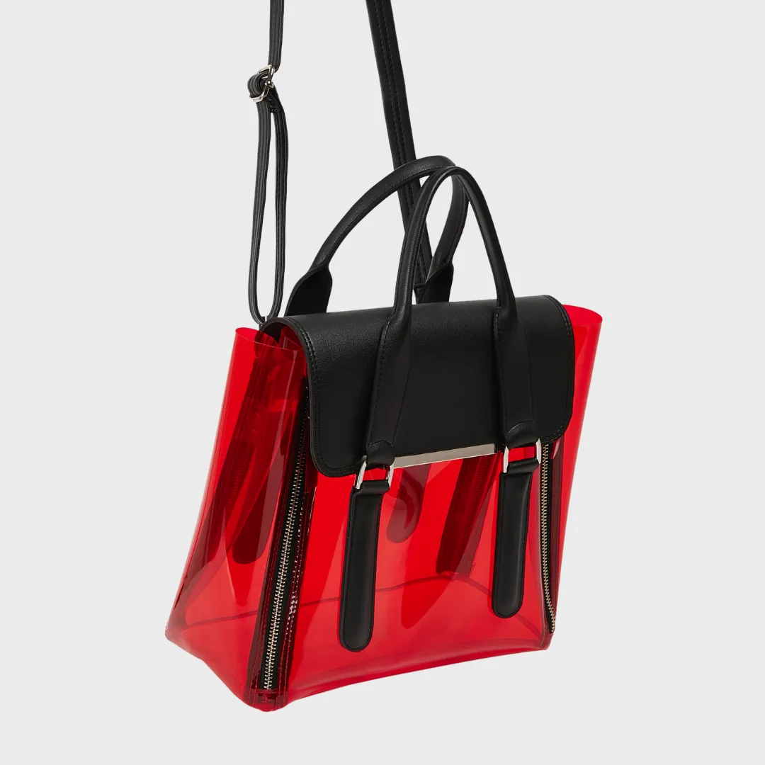 XIA PVC SLING AND HANDBAG RED