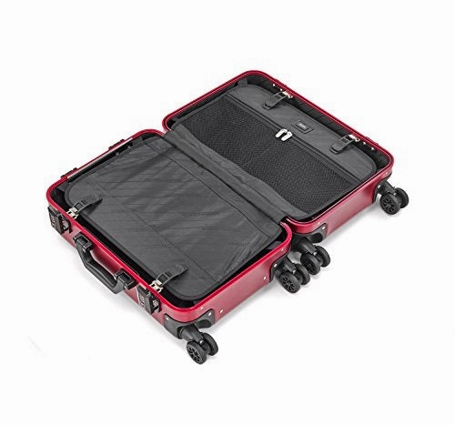 Zero Halliburton Classic Aluminum 2.0 Carry On Spinner Luggage (RED)