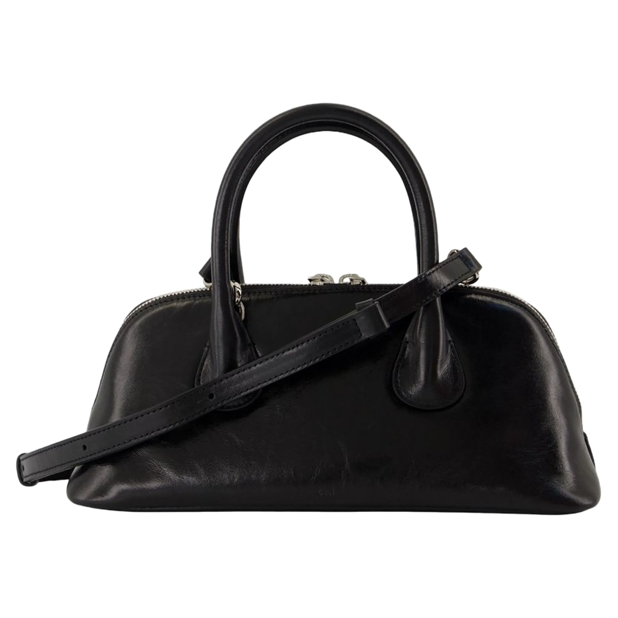 Zip Brocle Mini Shoulder Bag - Osoi - Leather - Black