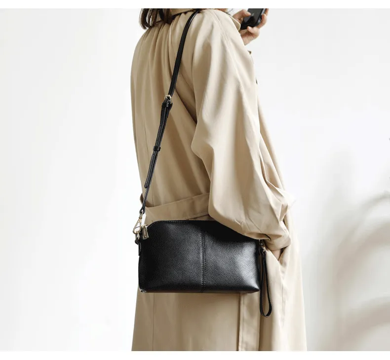 Zip Womens Leather Wristlet Wallet Gray Crossbody Purse Cute Shoulder Bag for Women