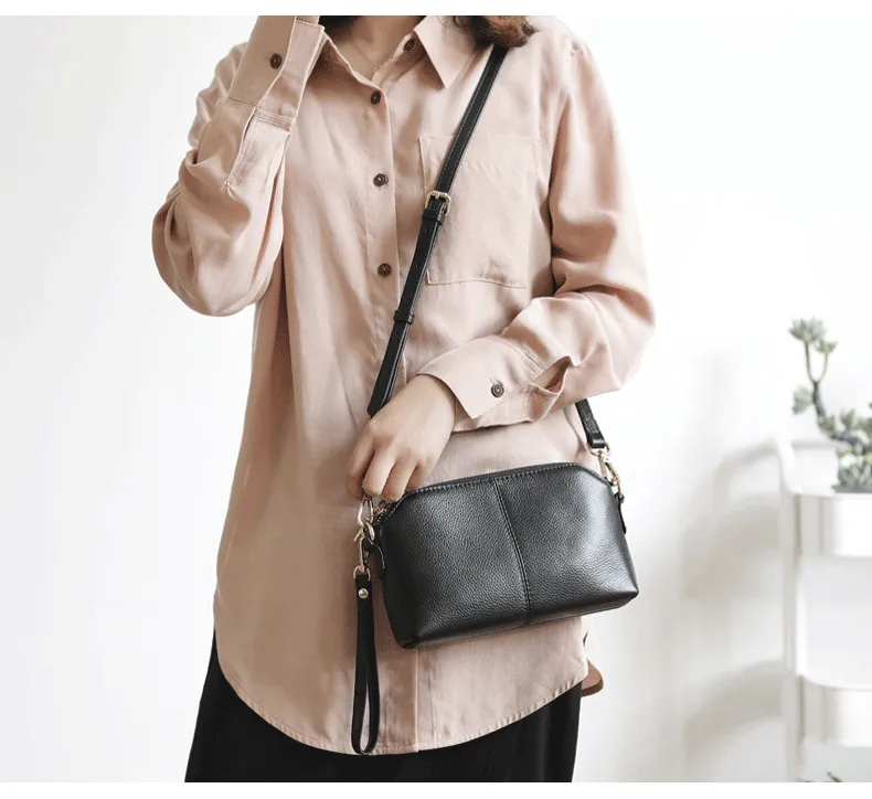 Zip Womens Leather Wristlet Wallet Gray Crossbody Purse Cute Shoulder Bag for Women